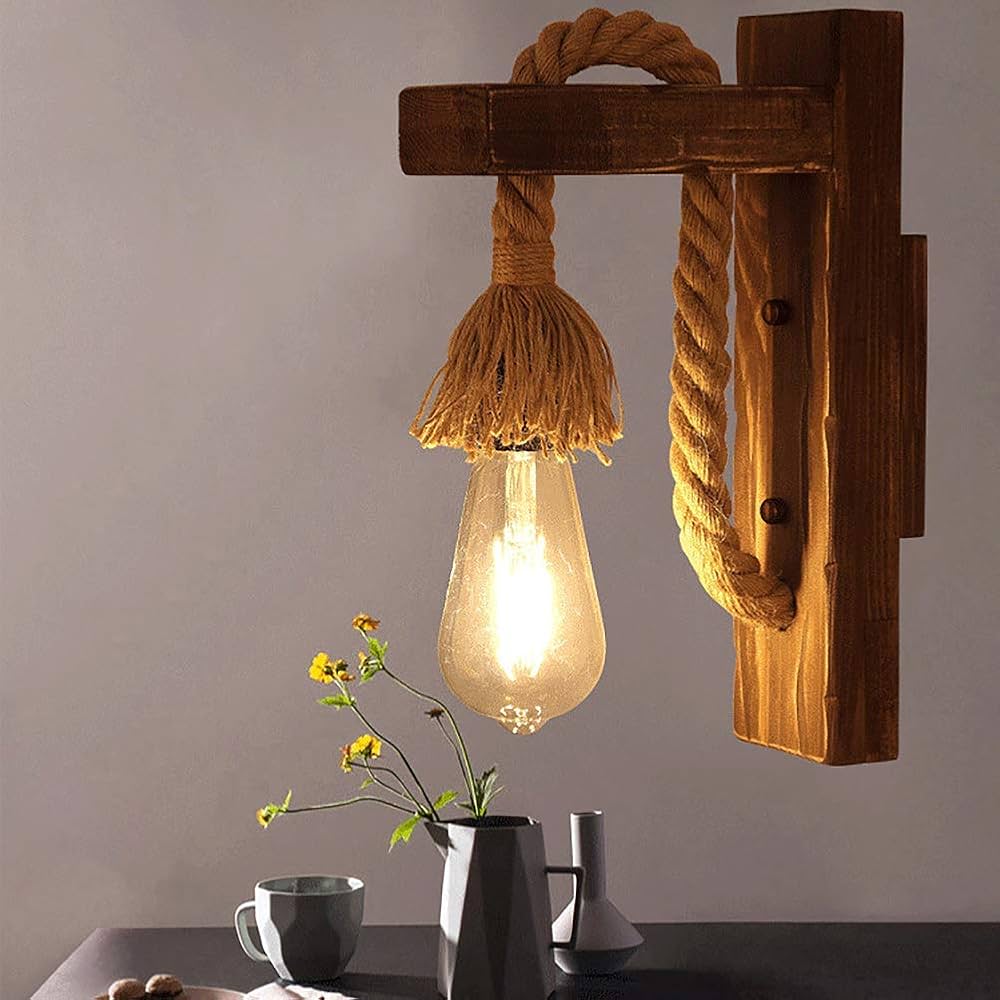 Vintage Rope Style Wall Lamp