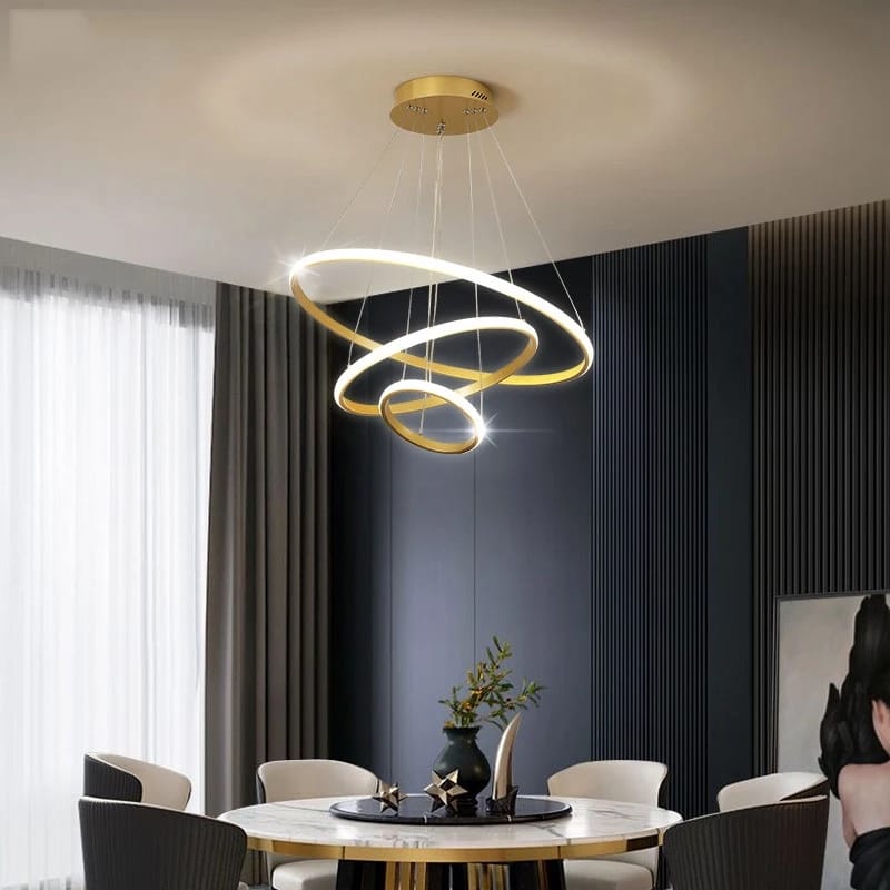 Modern Luxury Three Rings Chandelier