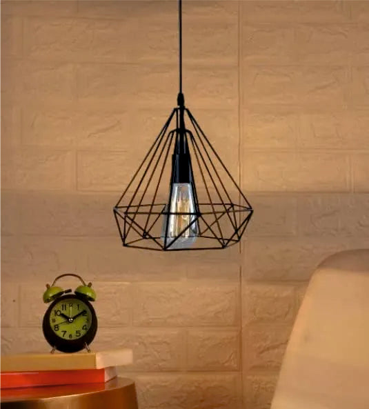 Diamond Shaped Hanging Lamp