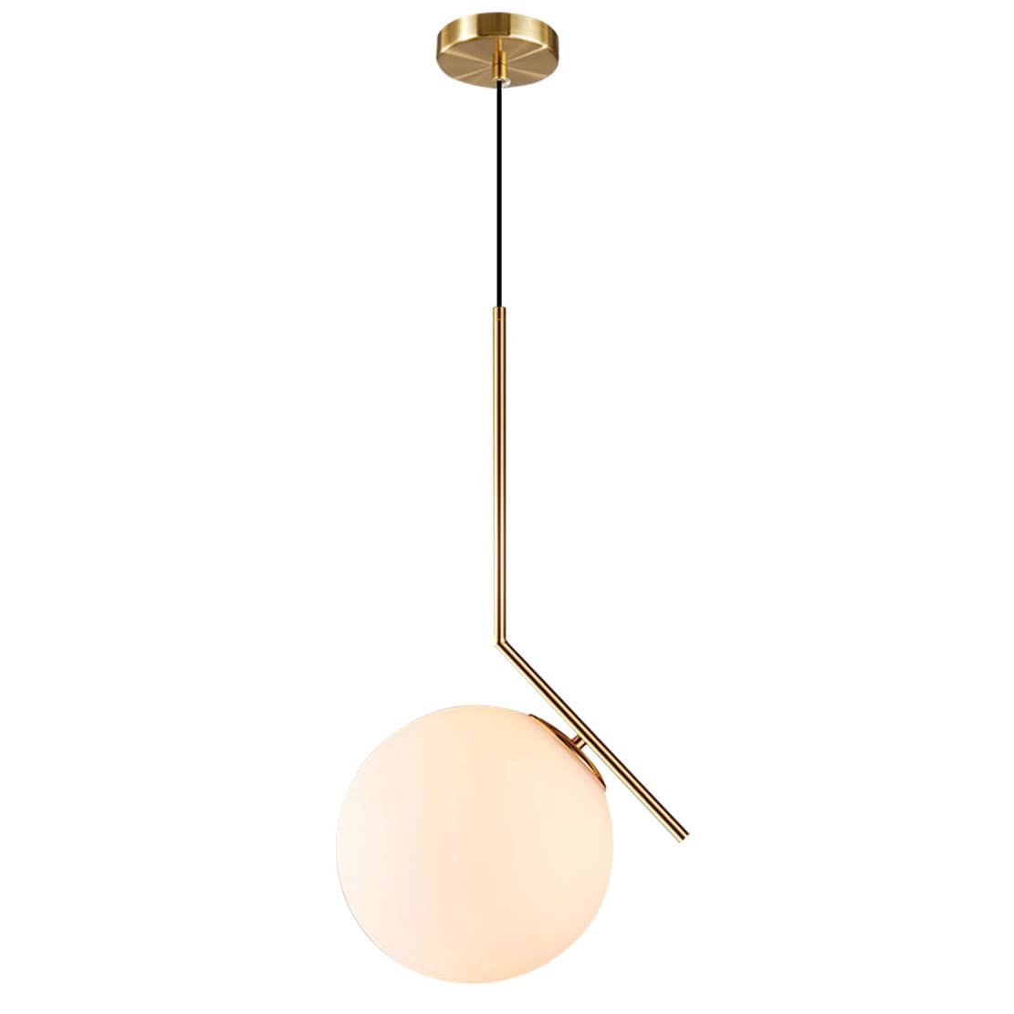 L-Shape Hanging Light with Globe