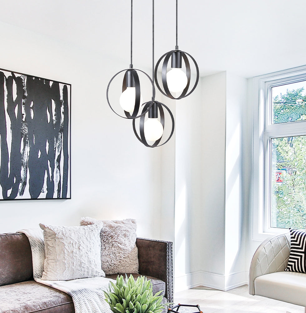 3in1 Double Ring Hanging Lamp