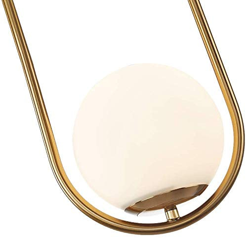 Oval-Shaped Hanging Light with Globe