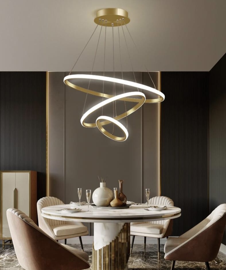 Modern Luxury Three Rings Chandelier