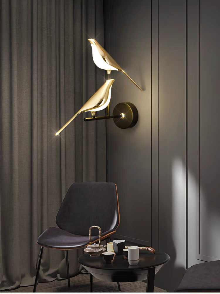 Led Double Sparrow Room Wall Lamp