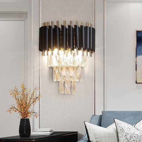 Luxury Crystal Waterfall Wall Lamp