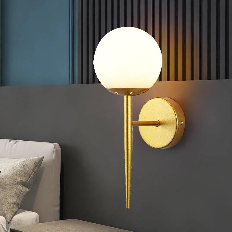 Nordic white Globe Wall Light