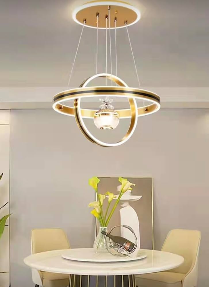 Modern Golden Circular Chandelier