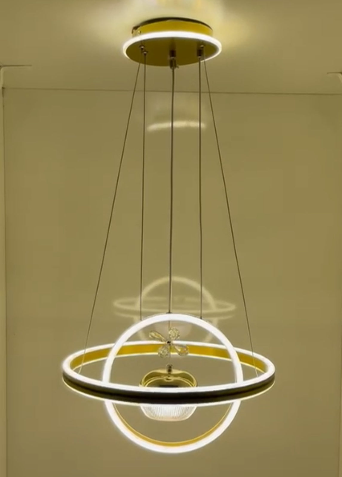 Modern Golden Circular Chandelier