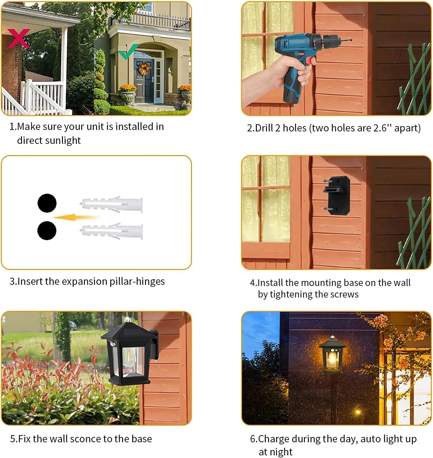 Single Solar motion Wall Light