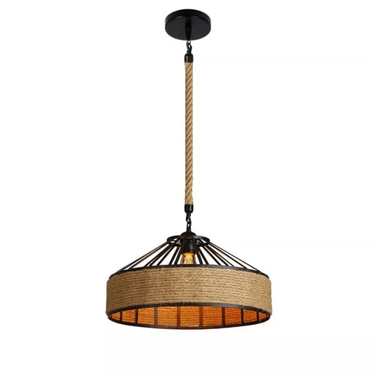 Industrial Hemp Rope Pendant Light