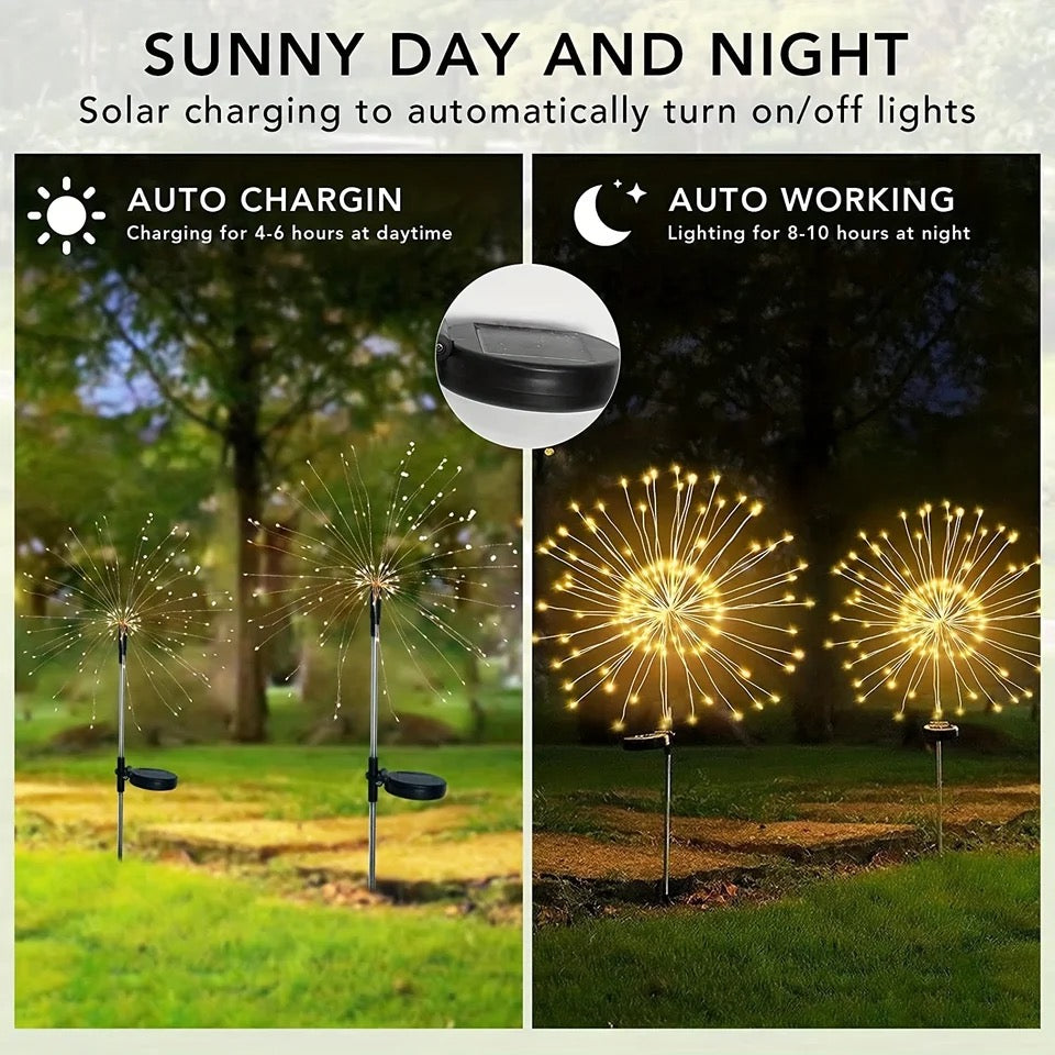 Solar Fireworks Outdoor Light