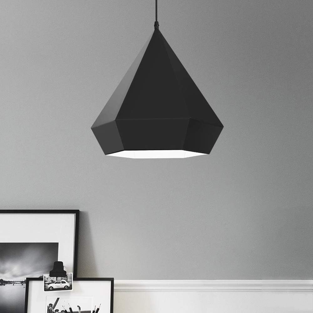 Black Geometric Hood Hanging Lamp