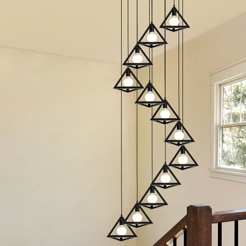 12in1 Triangle Hanging Lamp