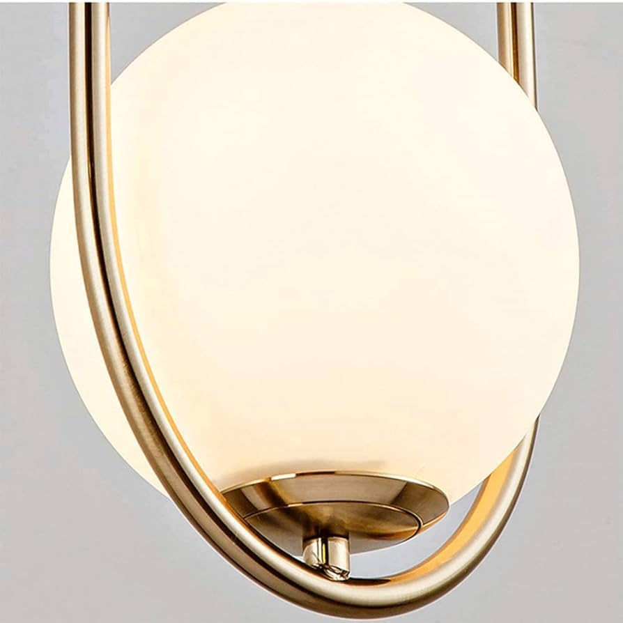 Oval-Shaped Hanging Light with Globe