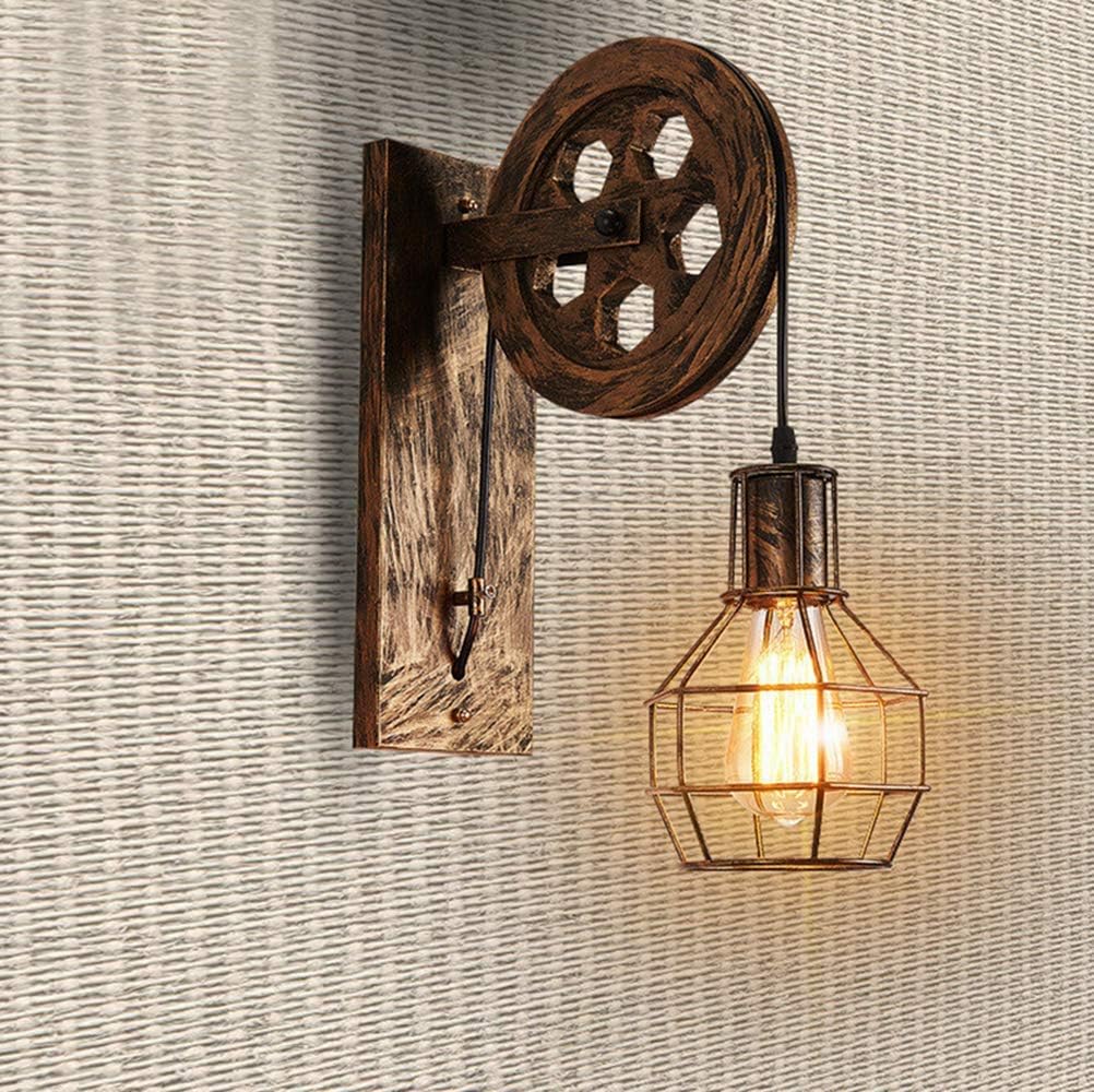 Nest Wall Lamp with Pulley Wheel Design