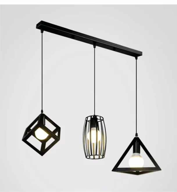 3in1 Combo Hanging Lamp in Flat Base