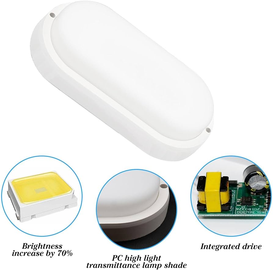 Waterproof Oval Bulk Head Wall Light