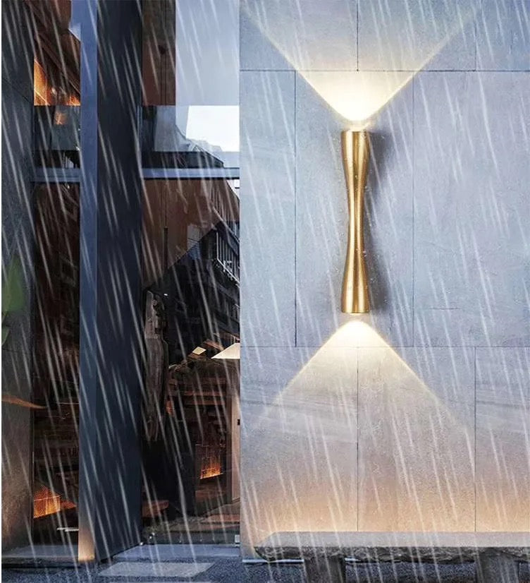 Golden Waterproof Indoor and Outdoor LED Wall Light