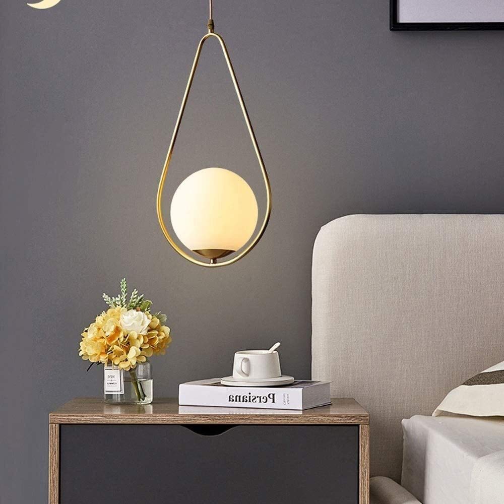 Drop-Shape Hanging Light with Globe