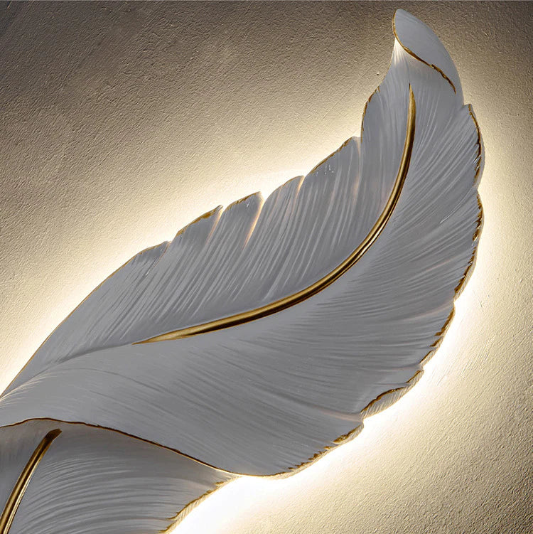 White Leaf Wall Light