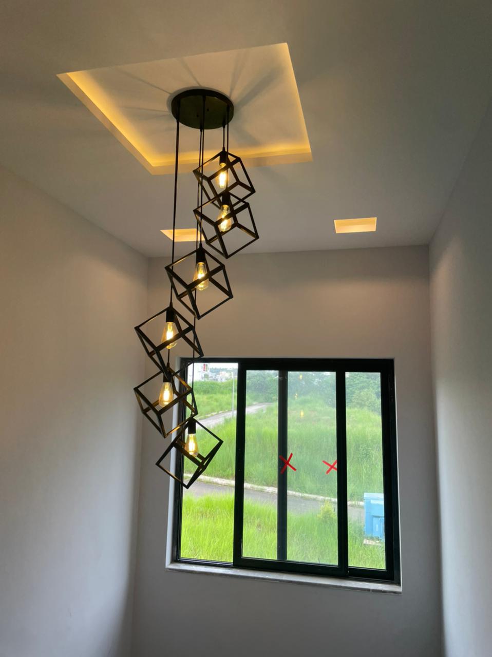 6in1 Square Hanging Lamp