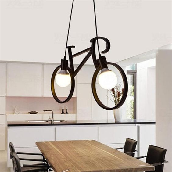 Cycle Shaped Hanging Lamp