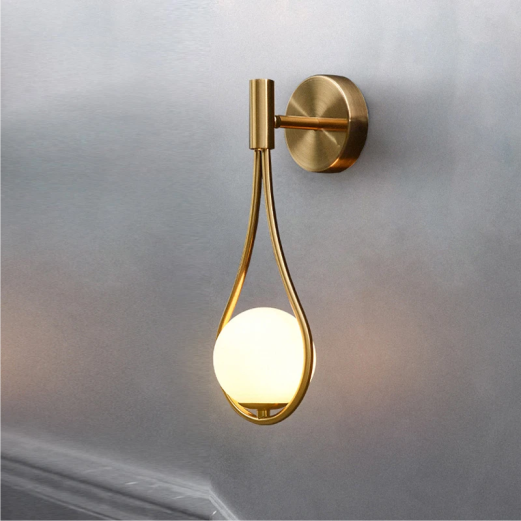 Golden Drop Light | Wall Scone