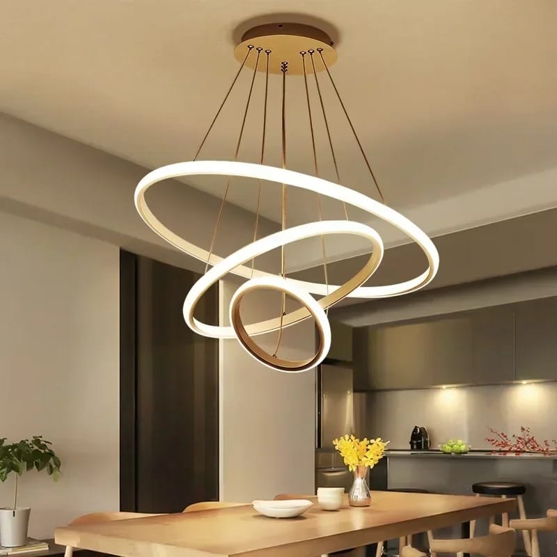 Modern Luxury Three Rings Chandelier