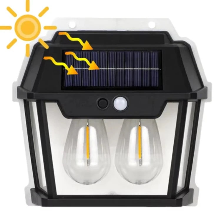 Two Bulb Solar motion Wall Light