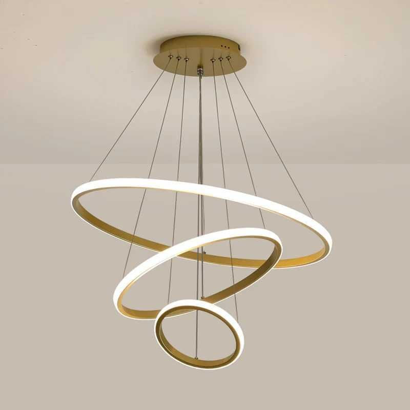 Modern Luxury Three Rings Chandelier