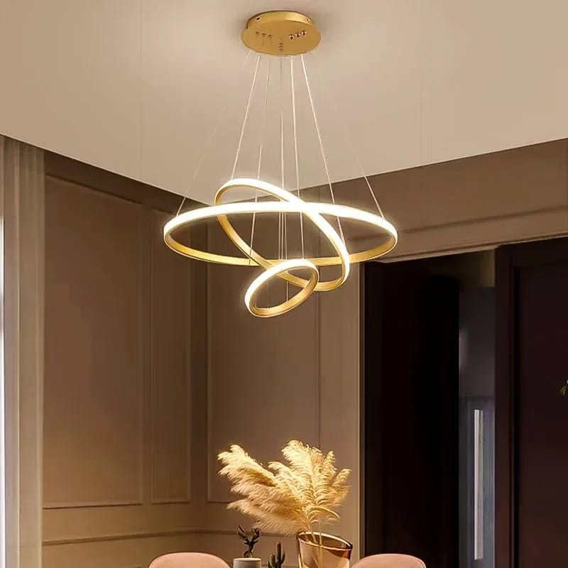 Modern Luxury Three Rings Chandelier