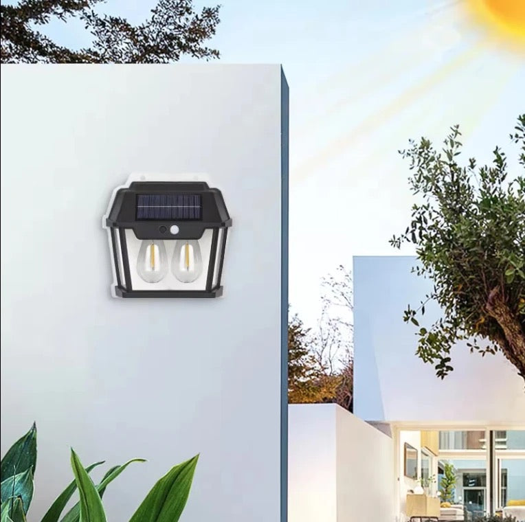 Two Bulb Solar motion Wall Light