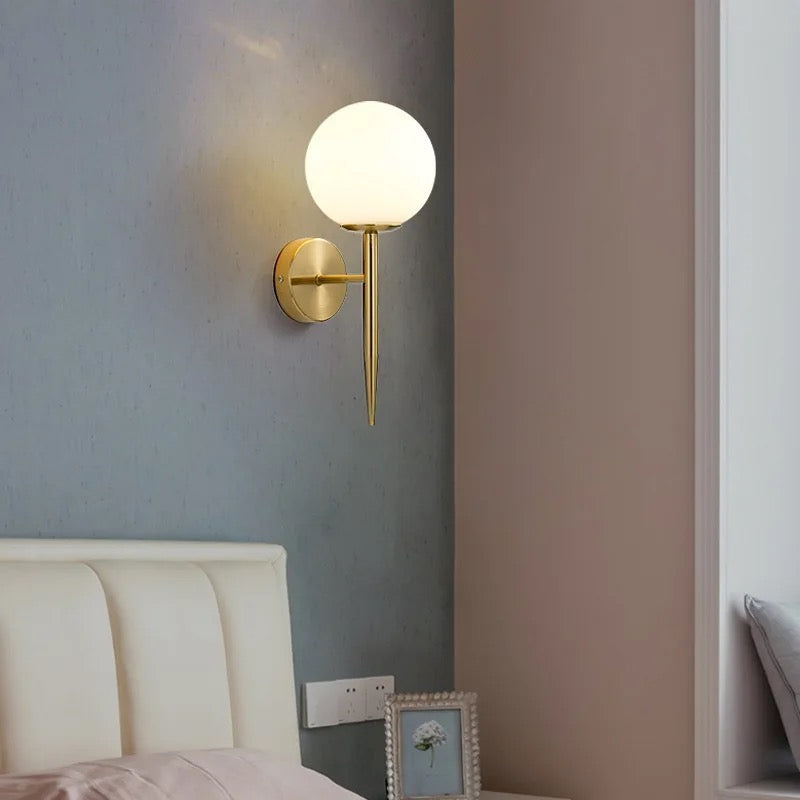 Nordic white Globe Wall Light