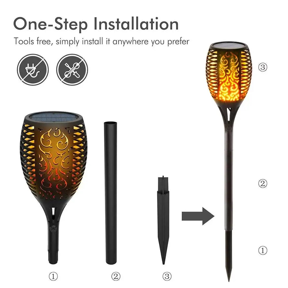 Solar Flame Light Garden Decoration