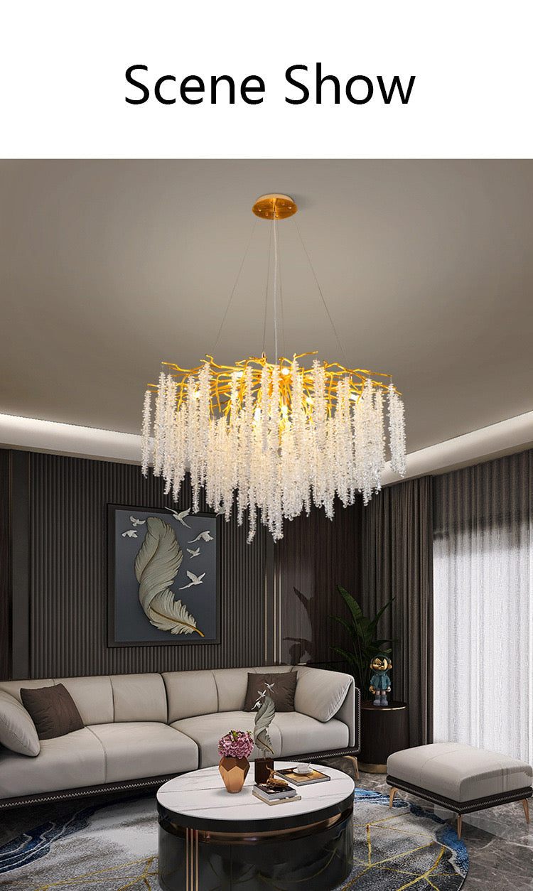 Modern Tree Branches Crystal Chandelier