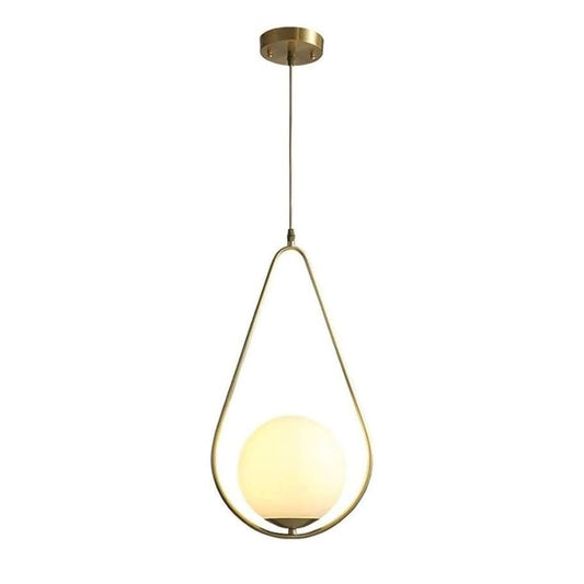 Drop-Shape Hanging Light with Globe