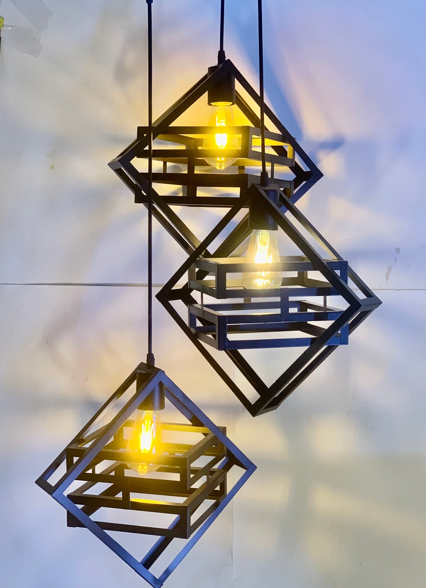 3in1 Creative Double Box Hanging Lamp