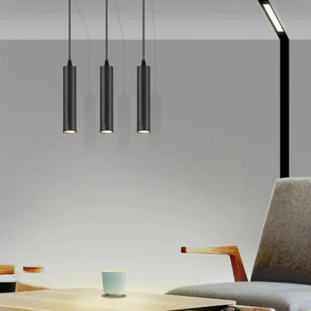 3in1 Cylindrical LED Hanging DropLight in Rectangular Base