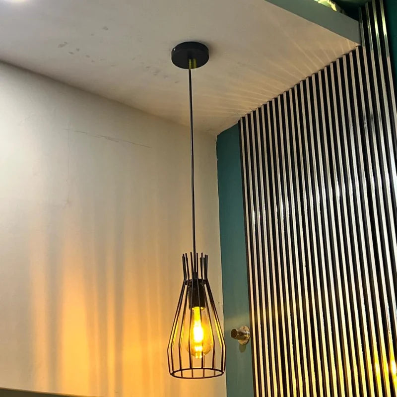 Iron wire cage pendant Lamp