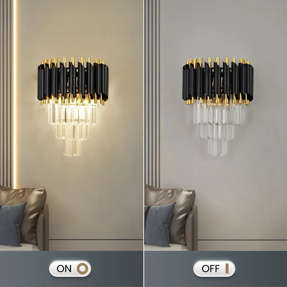 Luxury Crystal Waterfall Wall Lamp