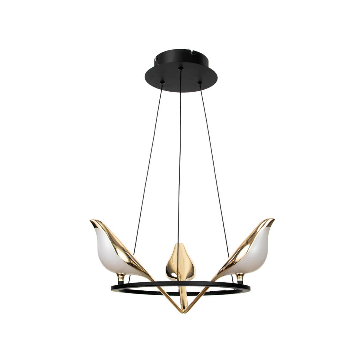 Bird Chandelier Light Modern Round LED Pendant Lamp (3 Birds)
