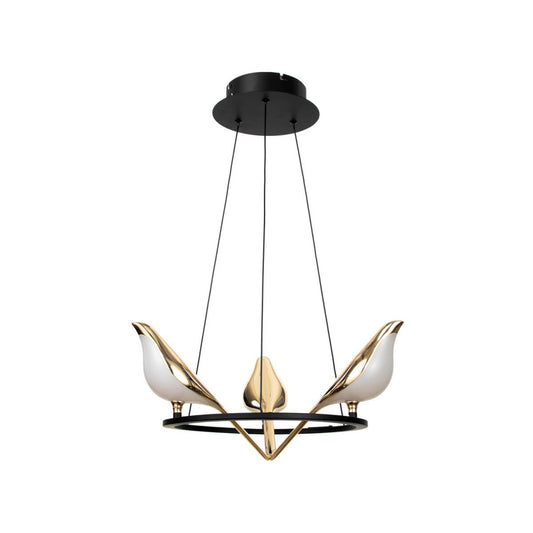 Bird Chandelier Light Modern Round LED Pendant Lamp (3 Birds)