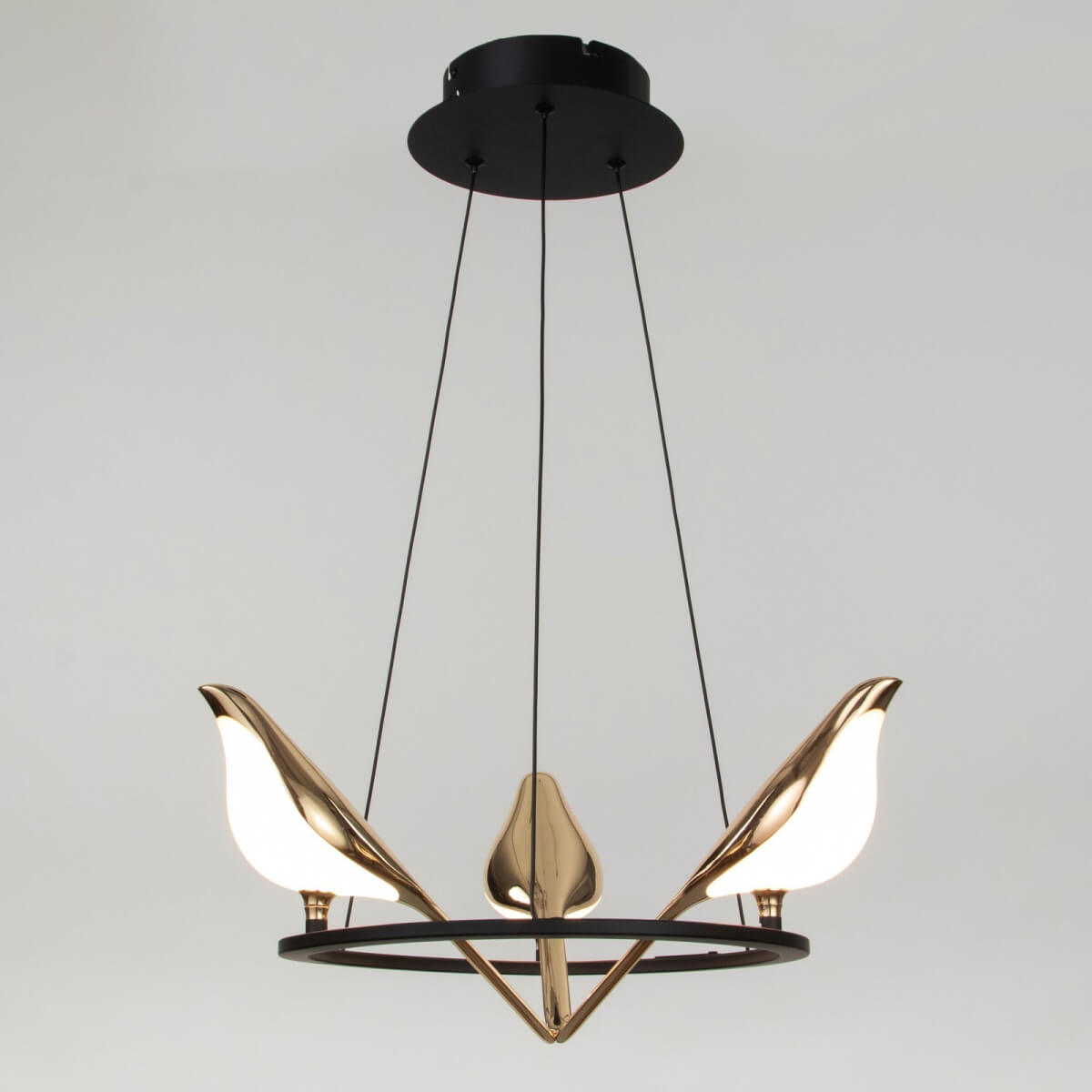 Bird Chandelier Light Modern Round LED Pendant Lamp (3 Birds)