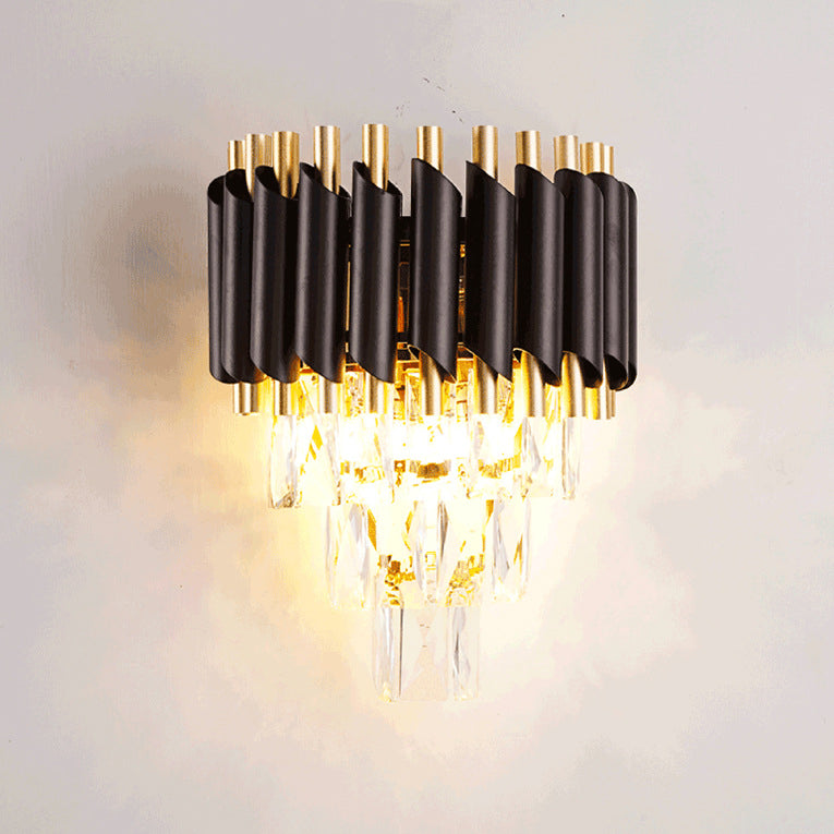 Luxury Crystal Waterfall Wall Lamp