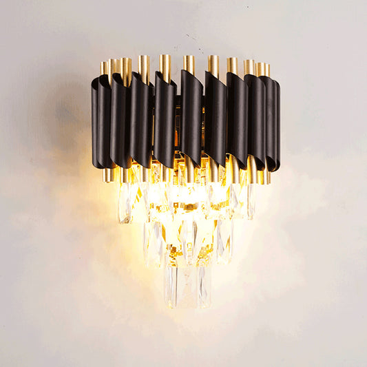Luxury Crystal Waterfall Wall Lamp