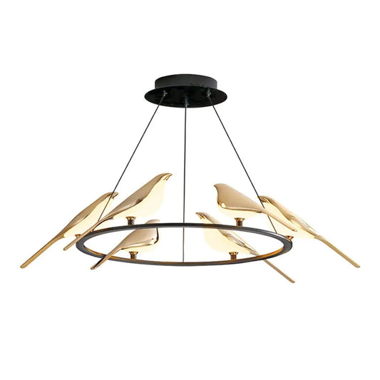 Six Headed Bird Chandelier Lamp