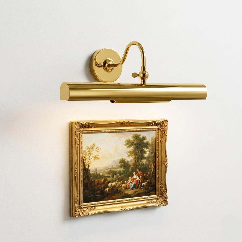 Brass Polished Gooseneck Picture Light