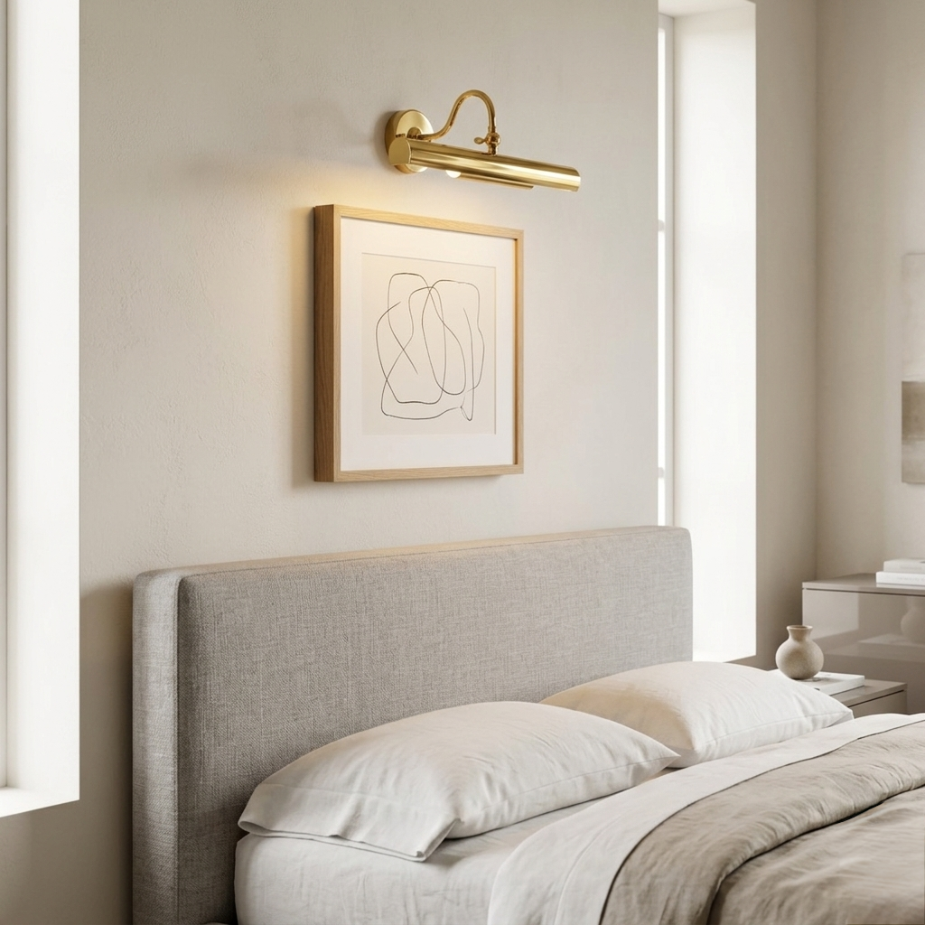 Brass Polished Gooseneck Picture Light