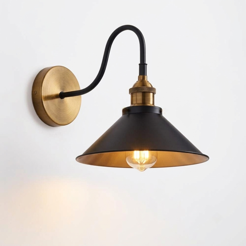 Vintage Gooseneck Wall Lamp