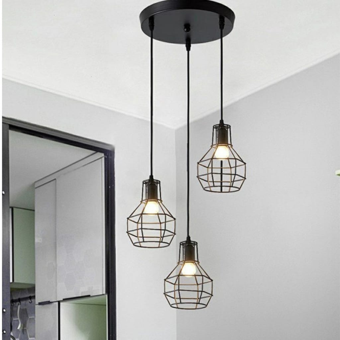 3in1 Nest wire cage Hanging Lamp